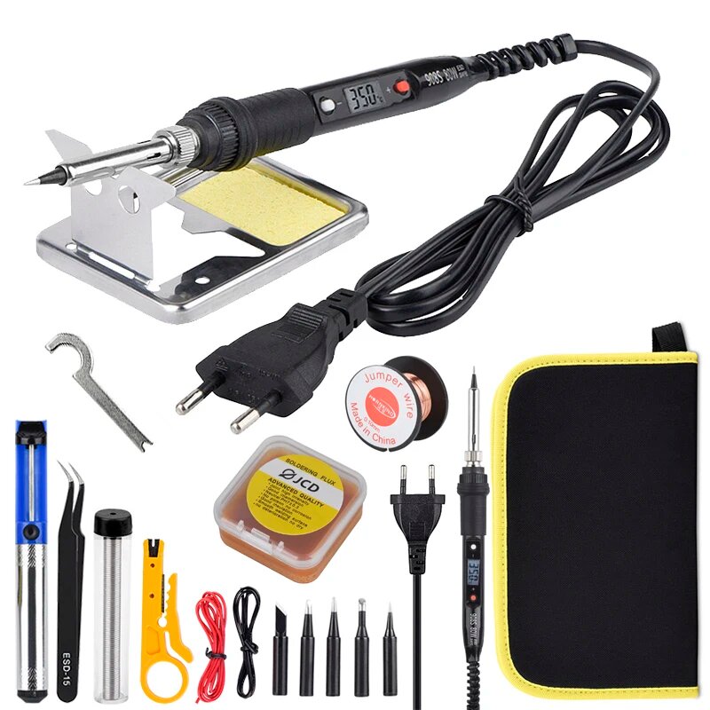 Набор паяльников JCD 80 Вт с ЖК-дисплеем  908S KIT4  80W 220V  EU