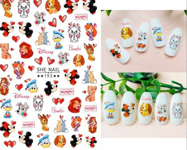 Наклейки для ногтей, Слайдеры для маникюра, Мультяшные герои, Микки Маус