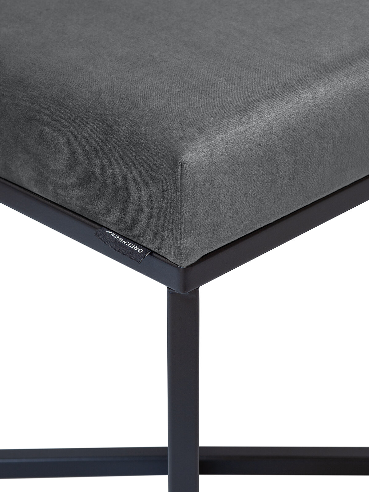 Пуф CRUZ, черный, Mouse Grey, 400x400x470 — фото 1