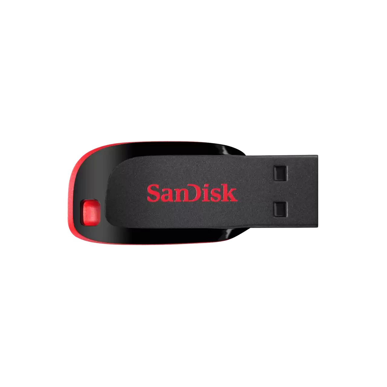Флеш-накопитель SanDisk "Cruzer Blade", 64 GB, черный/красный, microUSB — фото 1