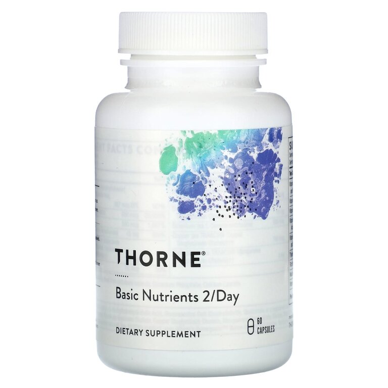 Thorne Research Basic Nutrients 2 Day  базовые питательные вещества для приема 2 капсул в день  60 капсул