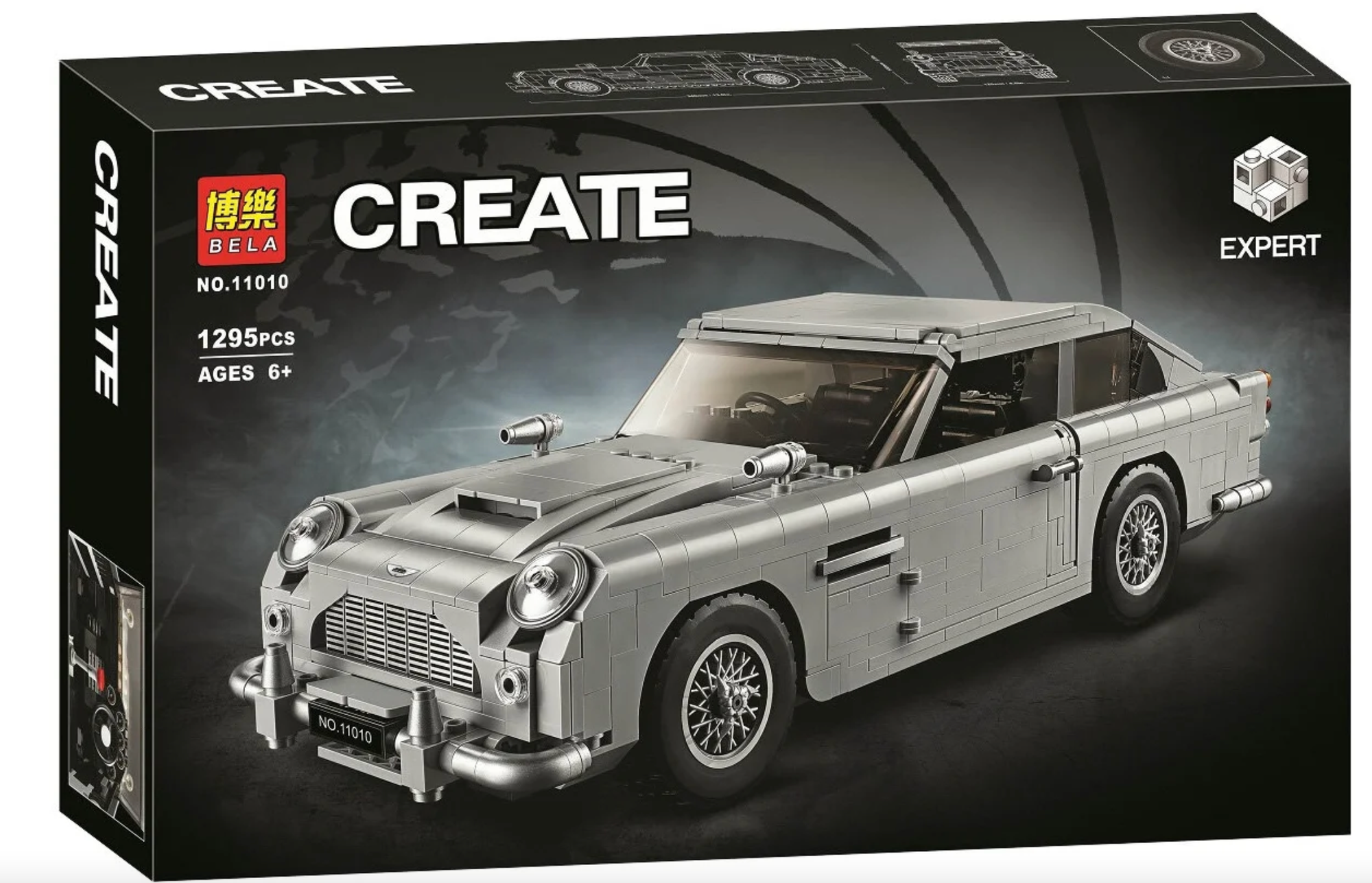 Конструктор машина Aston Martin DB5 Джеймса Бонда - 1295 дет/совместим с Lego Creator/для взрослых и детей — фото 1