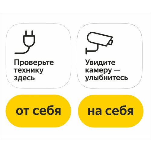 Набор наклеек для ПВЗ Яндекс Маркет, 4шт в комплекте, Навигаторика