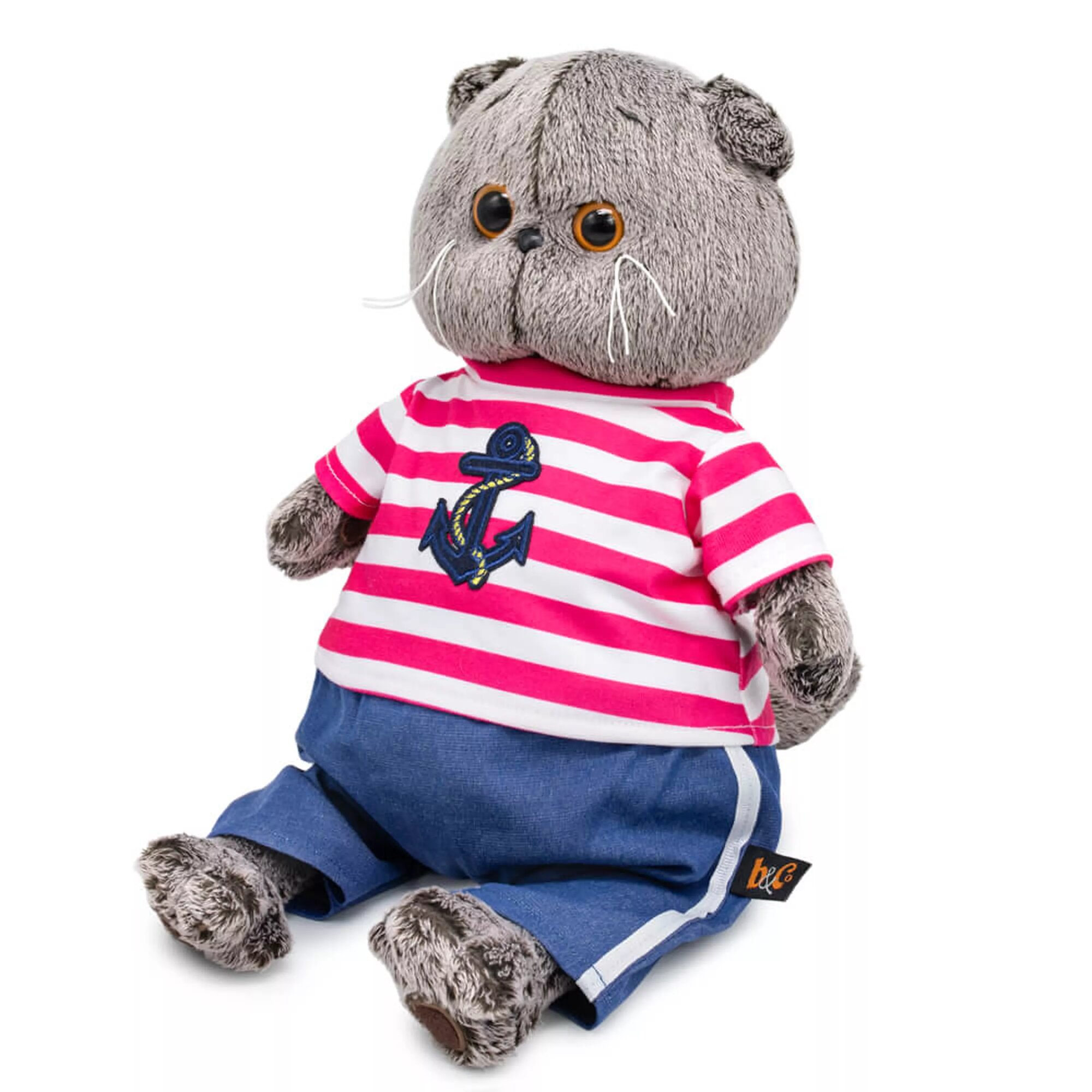 BUDI BASA Басик в полосатой футболке с якорем 19см — фото 1