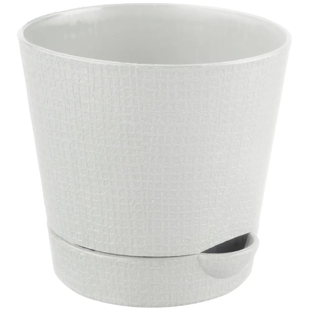 Горшок цветочный Тек  А  Тек Партер d11 5 h11 см v0 7 л пластик кремовый
