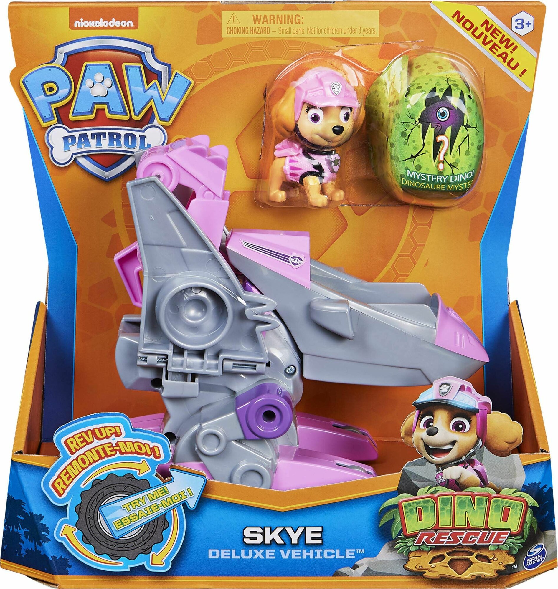 Spin Master Nickelodeon Paw Patrol Dino Rescue Skye Deluxe Vehicle/ Детский игрушечный набор，Щенячий патруль