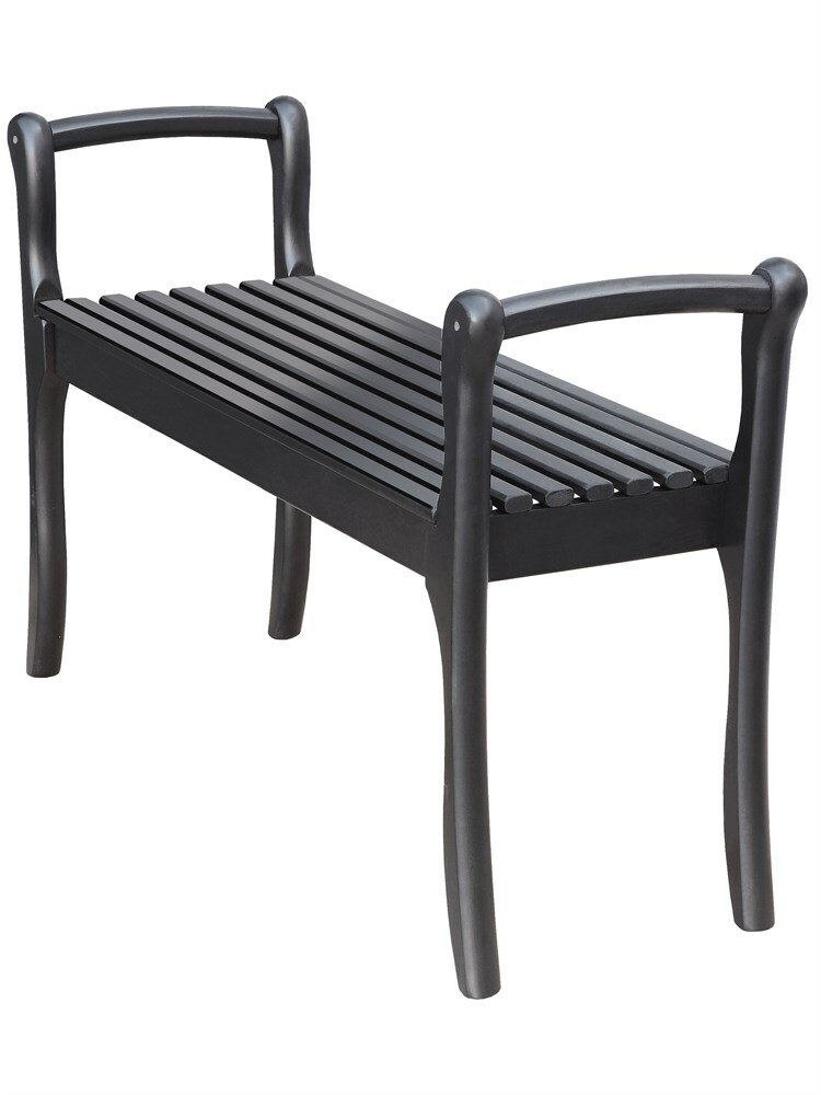 Мебелик Скамья для прихожей с подлокотниками массив каркас венге Венге