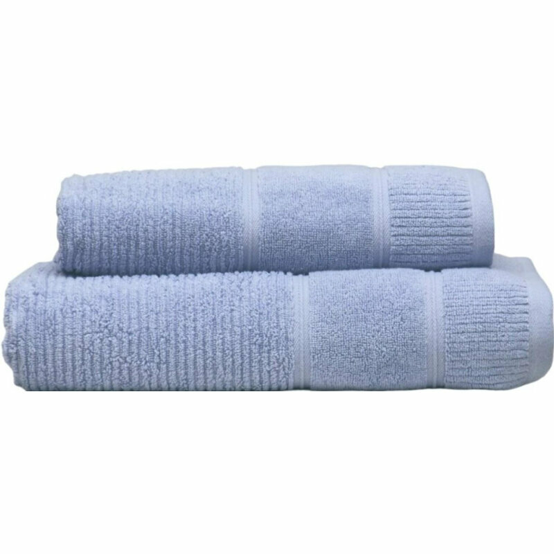Набор полотенец махровых TAC DORA 50х90,70х140 550 г/м2 GRAY-BLUE, сер-голуб, 2151692