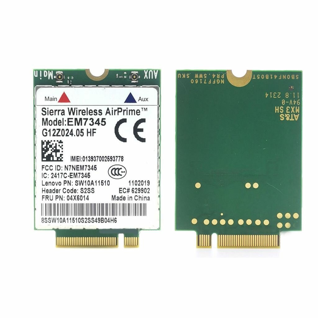 Модуль WWAN LTE-FDD HSPA+ MyPads для Lenovo EM7345 4G LTE FRU04X6014 T450 X250 X240 T440 L440