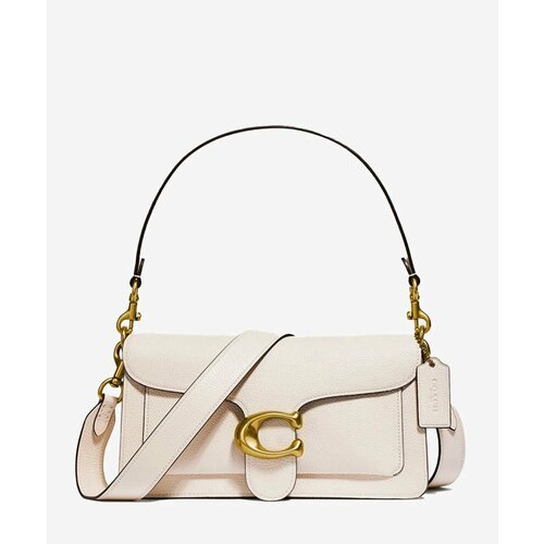 фото Сумка кросс-боди coach, фактура зернистая, white