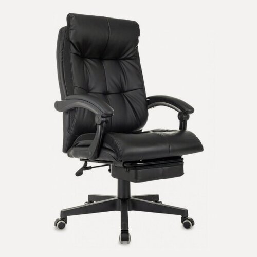 Изображение товара Кресло руководителя Бюрократ CH-824MSG-BF черный эко. кожа/ткань крестов. пластик подст. для ног