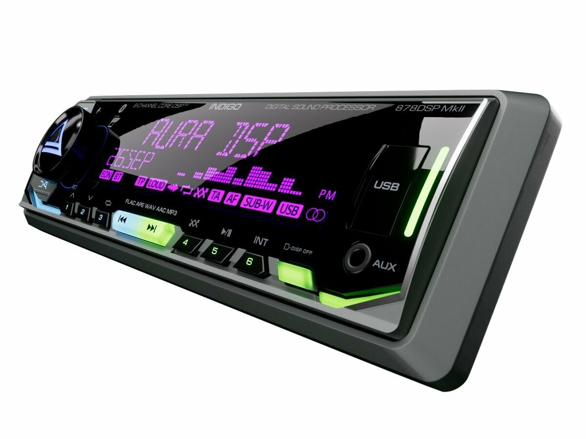 Автомагнитола AurA INDIGO-878 DSP MkII с блютуз автомагнитола с bluetooth BT/USB/FM — фото 1