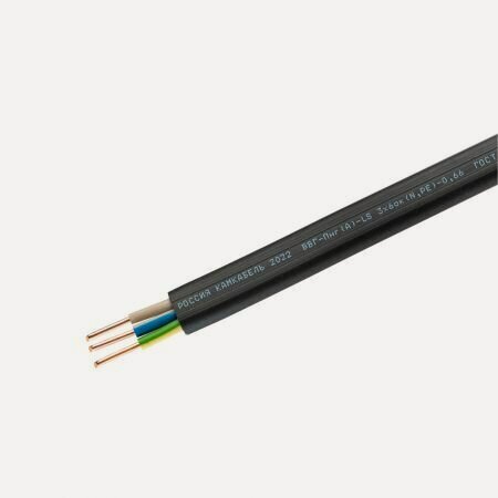 Изображение товара Кабель ВВГ-Пнг(А)-LS 3х6ок(N, PE)-0,66 ГОСТ (66 метров)