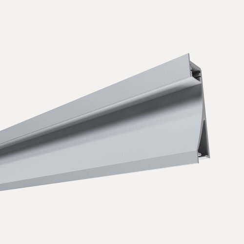 Изображение товара Профиль Apeyron 08-42 для светодиодной ленты, напольный, встраиваемый, серебро, рассеиватель белый матовый, 68х14мм, 2 метра