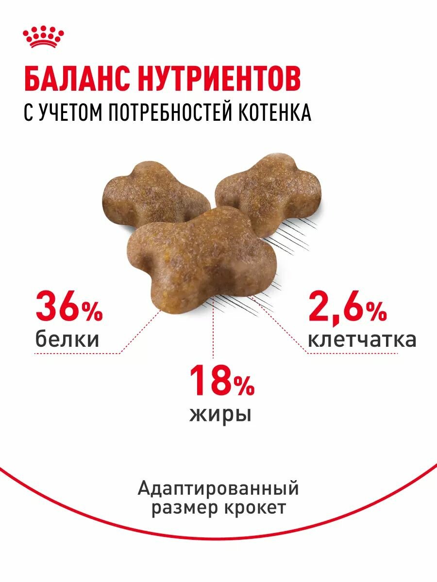 Корм для котят Royal Canin Kitten Корм сухой сбалансированный, 2 кг — фото 1