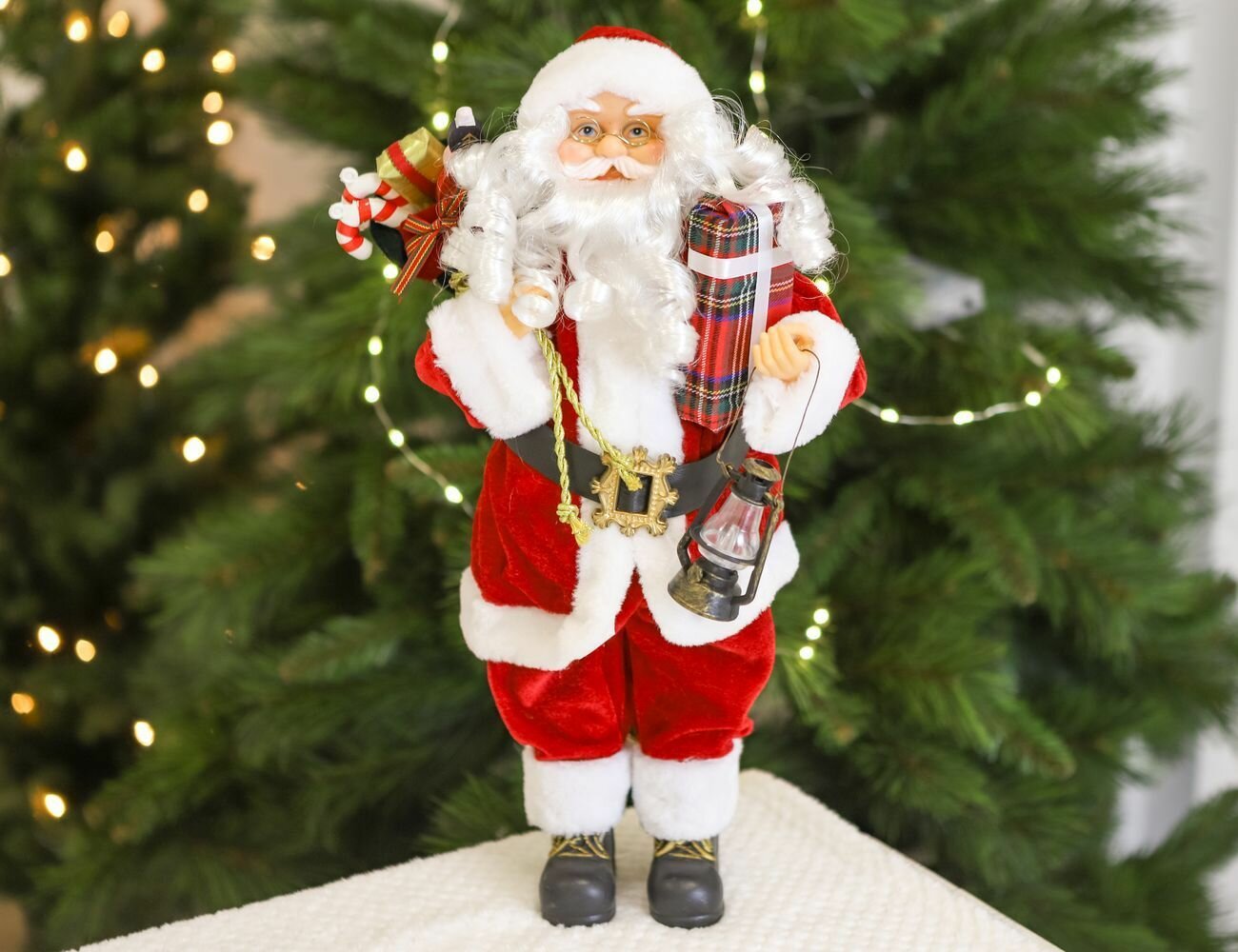 Фигура под ёлку санта с фонариком и подарками, 45 см, Peha Magic GF-80465