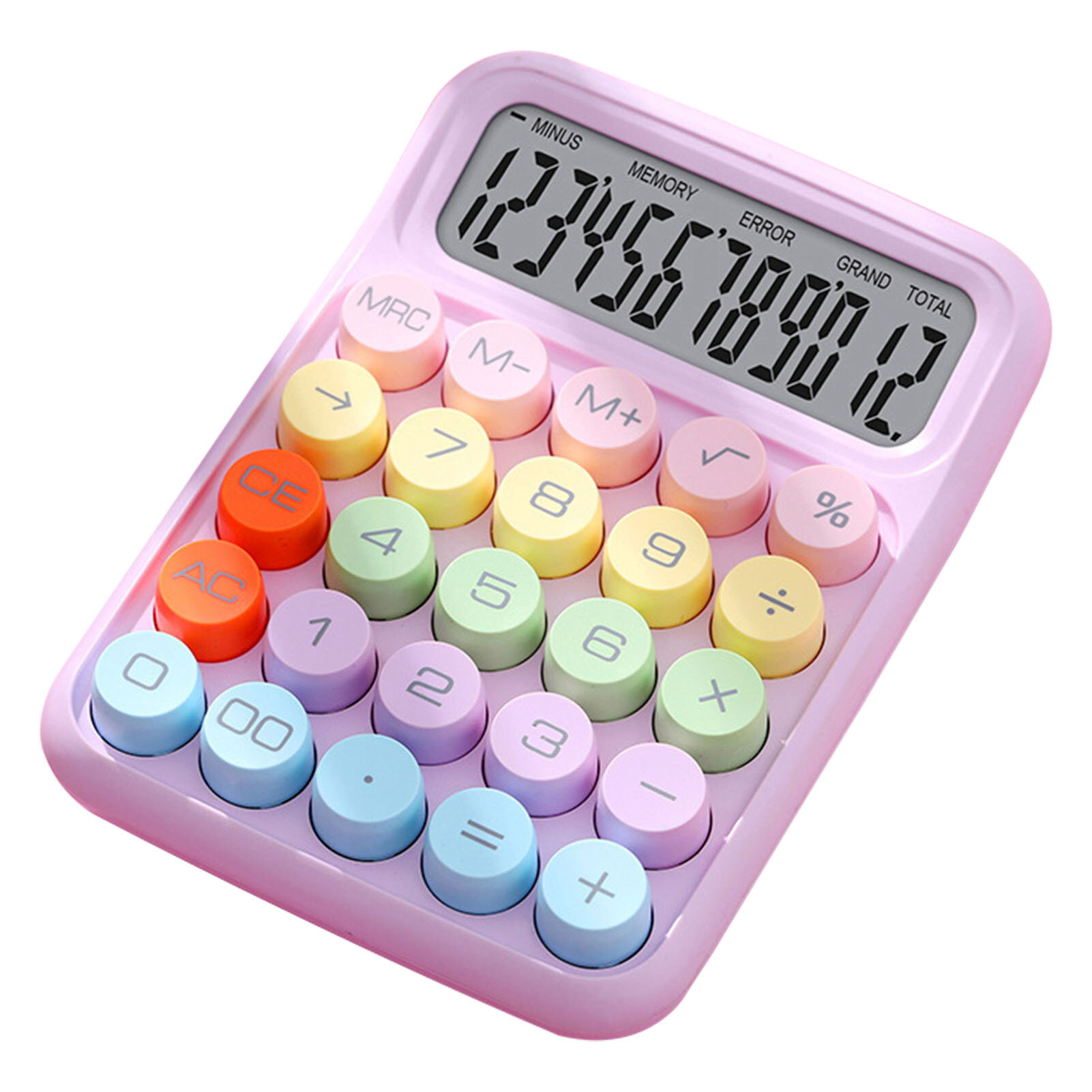 Colorful Calculator Mechanical Keyboard Electronic Desktop for Home School Office Lilac