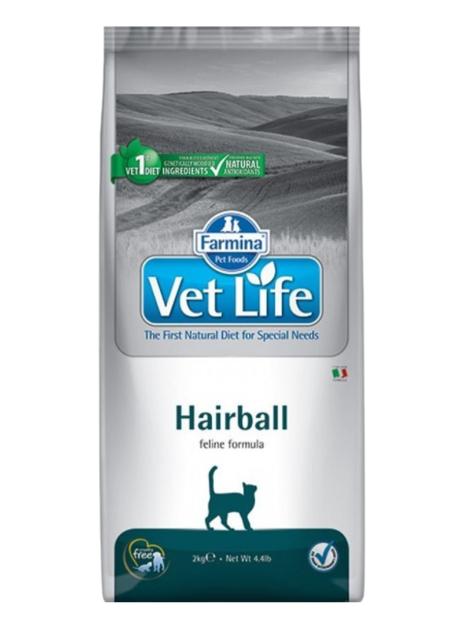 Сухой корм Farmina Vet Life Hairball, для выведения комочков шерсти из кишечника кошек, курица, 10 кг — фото 1