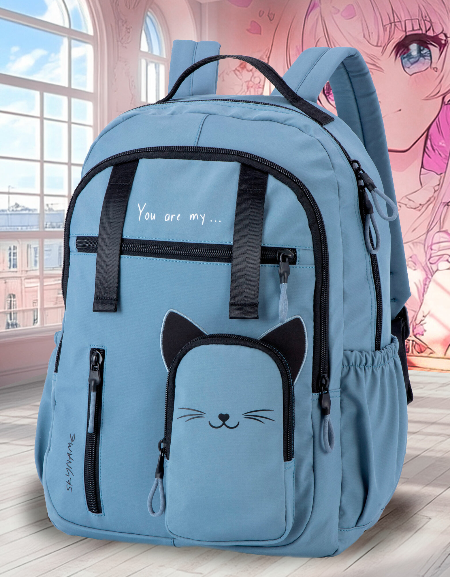 Рюкзак школьный для девочки подростка легкий 16 л SkyName (СкайНейм)