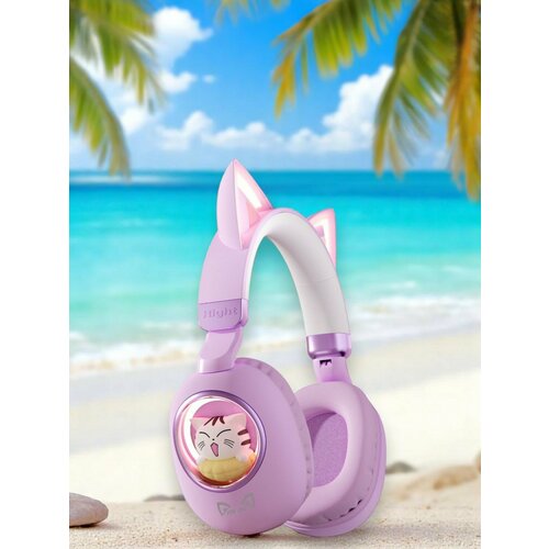 YOU CAT - B5 Space Cat сиреневые Беспроводные наушники космический котик с подсветкой 2700₽