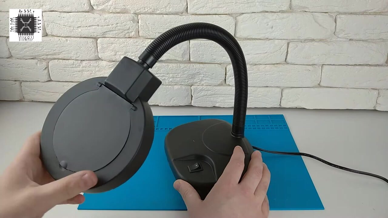 Лупа лампа YIHUA-239L, с LED-подсветкой, увеличение 2 и 20 крат, диаметр 90 и 19мм — фото 1