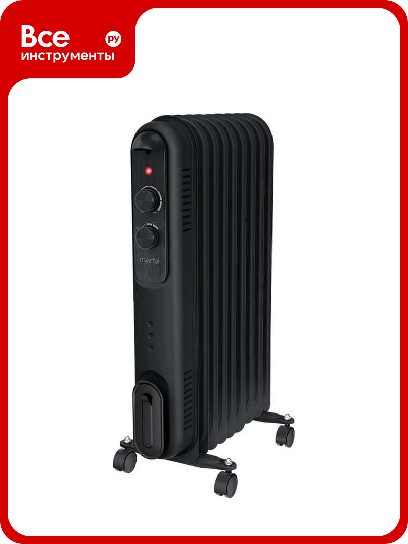 Масляный обогреватель MARTA MT-OH2430B ночная сталь 43729