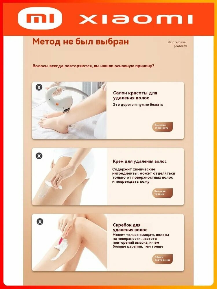Фотоэпиляторы Xiaomi Xiaomi Фотоэпилятор qihTbmvJ