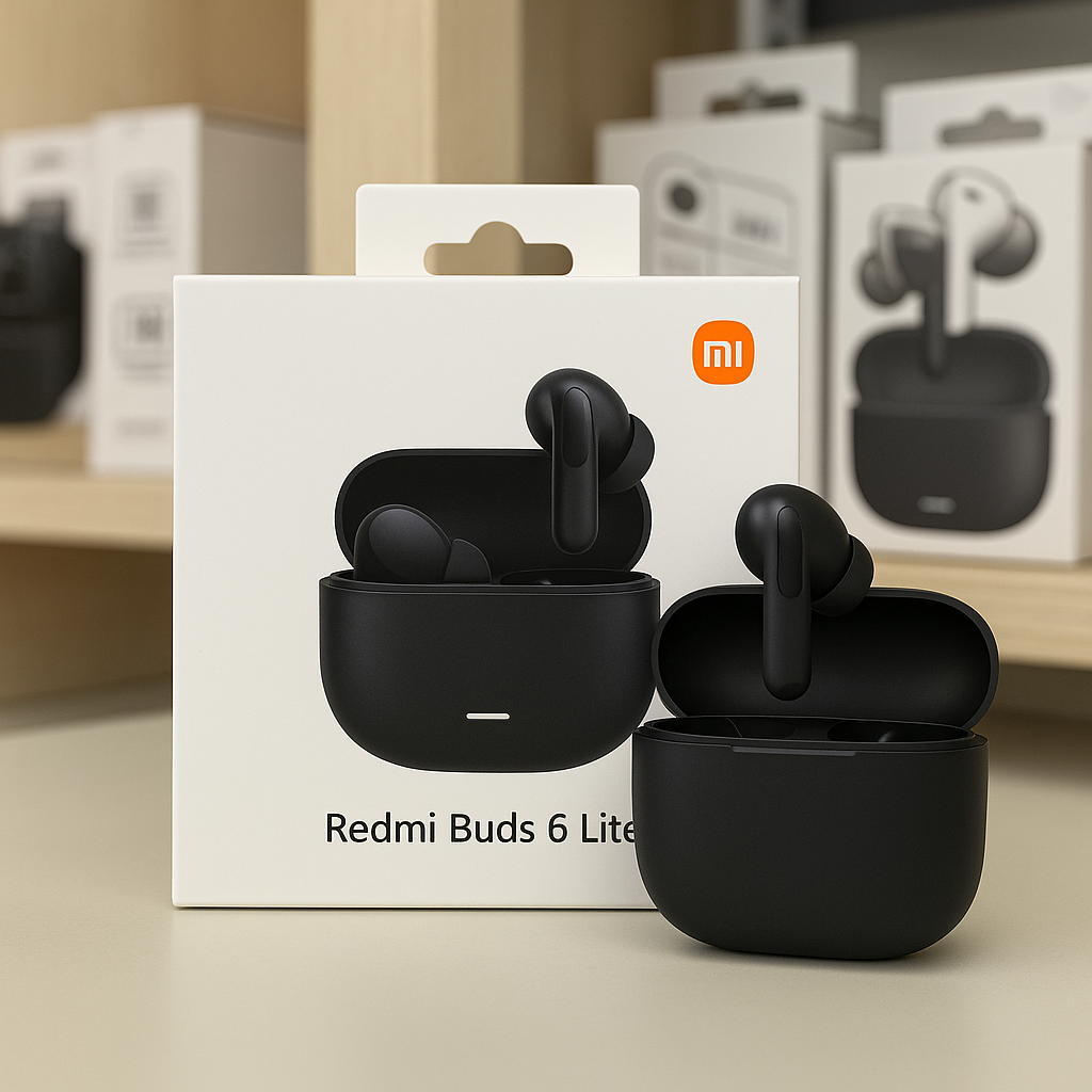 Беспроводные наушники Redmi Buds 6 Lite, с шумоподавлением, чёрные