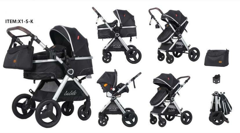 Коляска-трансформер "Kidilo", для детей от рождения до 4 лет, с амортизацией