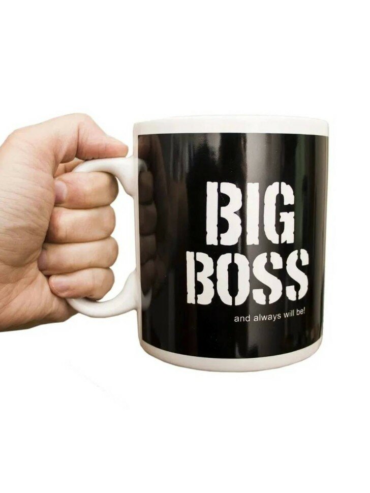 Нет бренда Большая керамическая кружка черная 