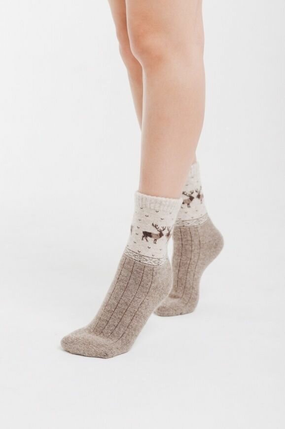 Носки спортивные , размер 40-42, бежевый — фото 1