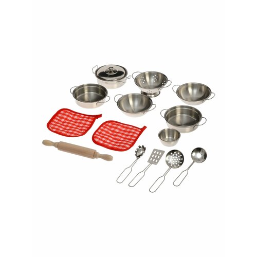 Игровой набор металлической посуды Вкусный ужин 15 предметов 1466₽