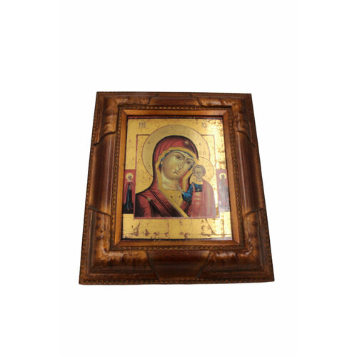 Икона Leander Казанская 250х185 мм, рама №8 икона на фарфоре 250 х 185 мм в деревянной раме 9 leander спаситель 158567