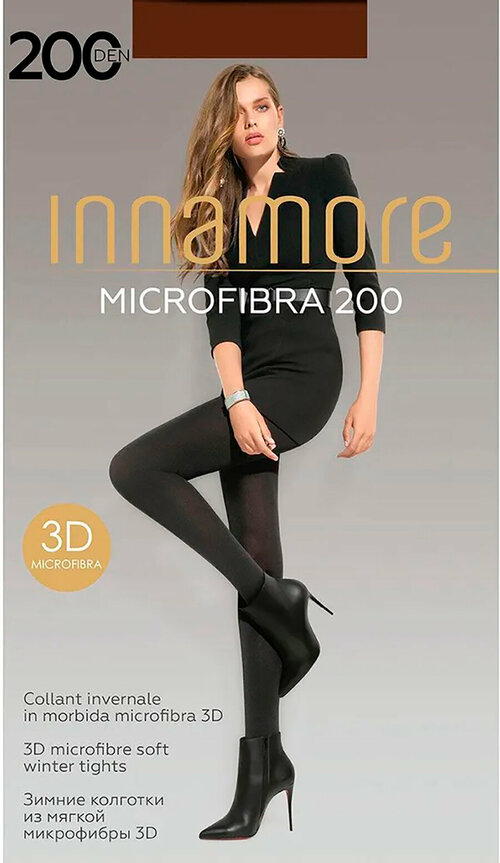 Колготки  Innamore Microfibra, 200 den, размер 3, коричневый