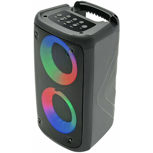 Perfeo Bluetooth-колонка DUAL RING 3 II LED черная 887000₽