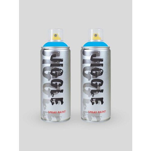 Аэрозольная краска для граффити в баллончике JIGGLE PRO суперматовая, 520 мл, SKY / Небо - 2 шт