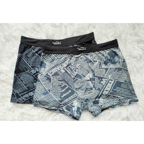 фото Трусы veenice, размер 2xl (48-50), серый, черный