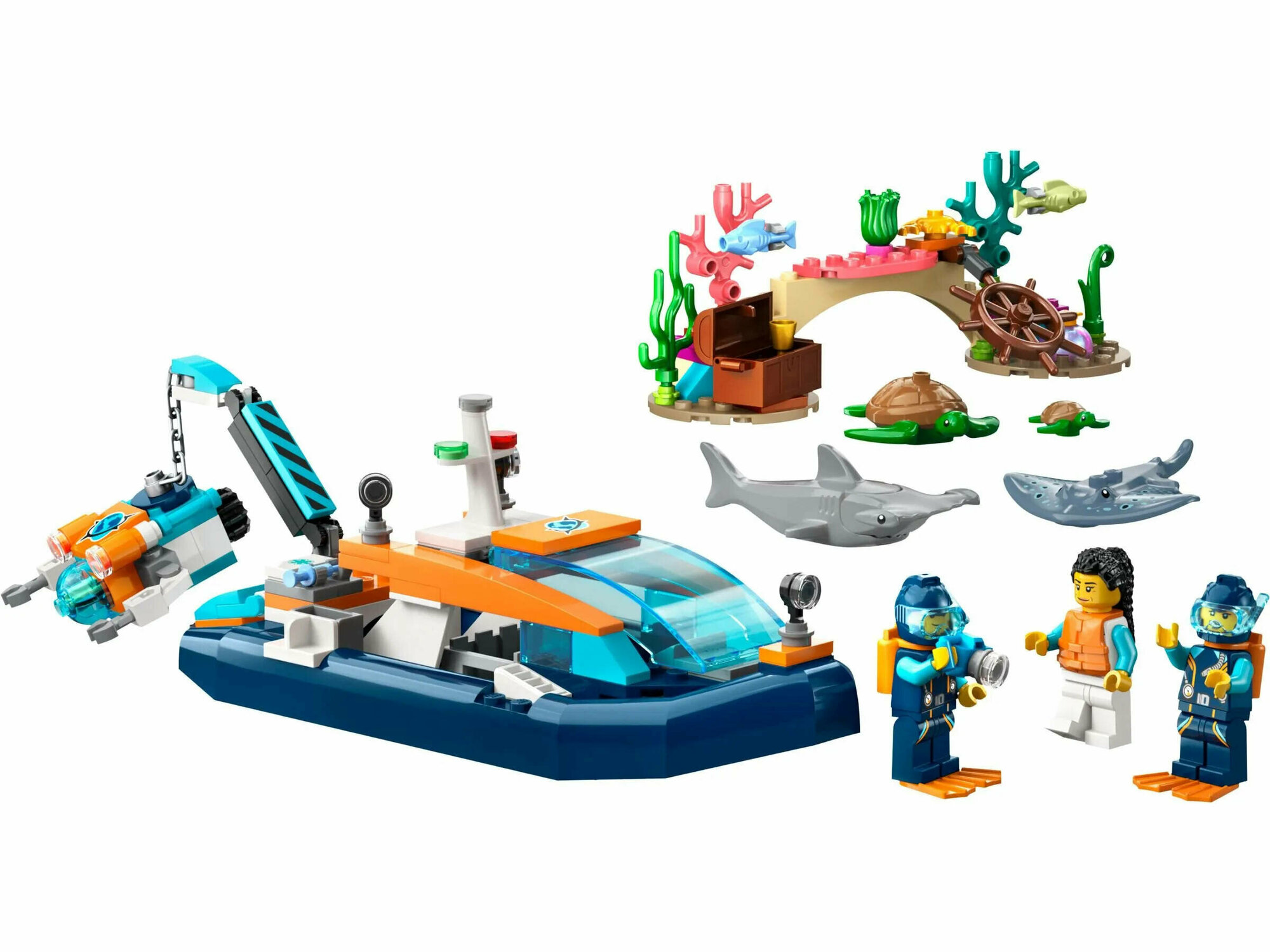 Конструктор LEGO City Explorer Diving Boat 60377