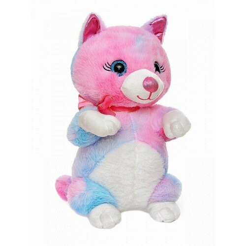 Мягкая игрушка кошка Сюся, розово-фиолетовая, 32 см, TB19-761-1 ТМ Коробейники