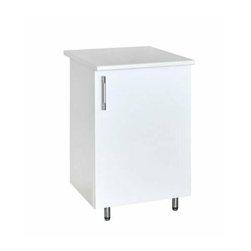 Рабочий стол 40 белый металлик фасад МДФ , столешница цвет (сахара)