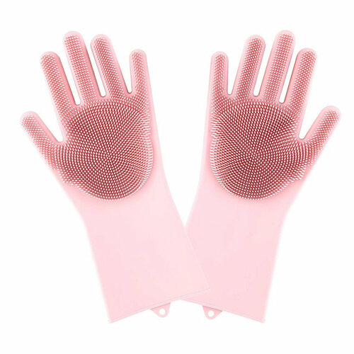 Силиконовые перчатки для уборки Xiaomi Silicone Cleaning Glove (Розовые/Pink)