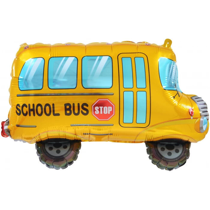 Шар Фигура Школьный автобус - (Надутые Гелием)