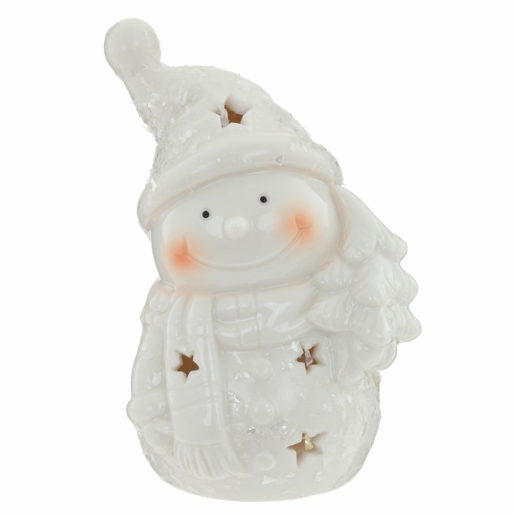 Фигурка декоративная Снеговик (подсветка, R44x2), 7,5*7*12 см KSM-761150