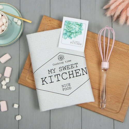 Этель Набор подарочный "Kitchen" полотенце 40х73 см, венчик кух. серый