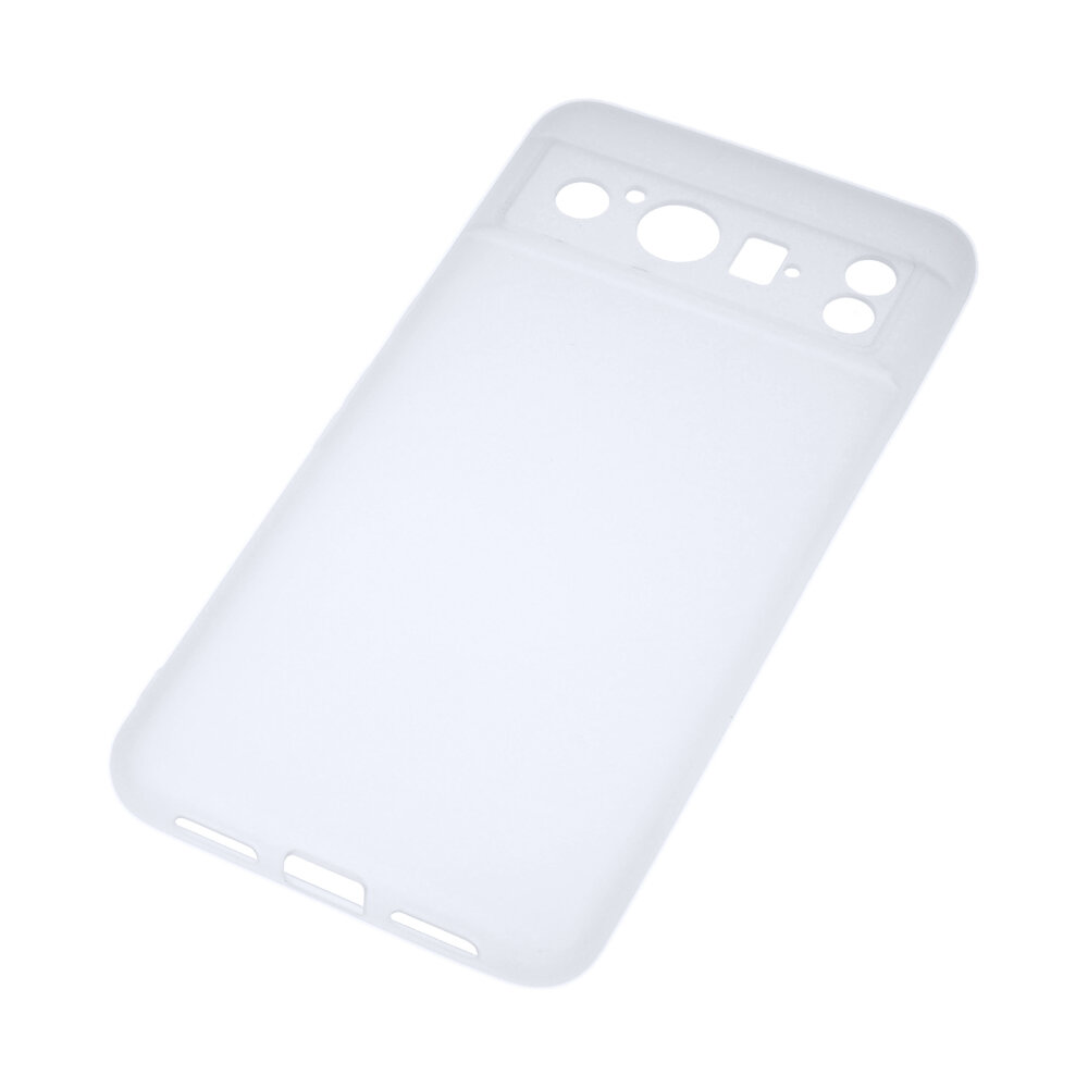 Силиконовый матовый полупрозрачный чехол для Google Pixel 8 Pro белый — фото 1