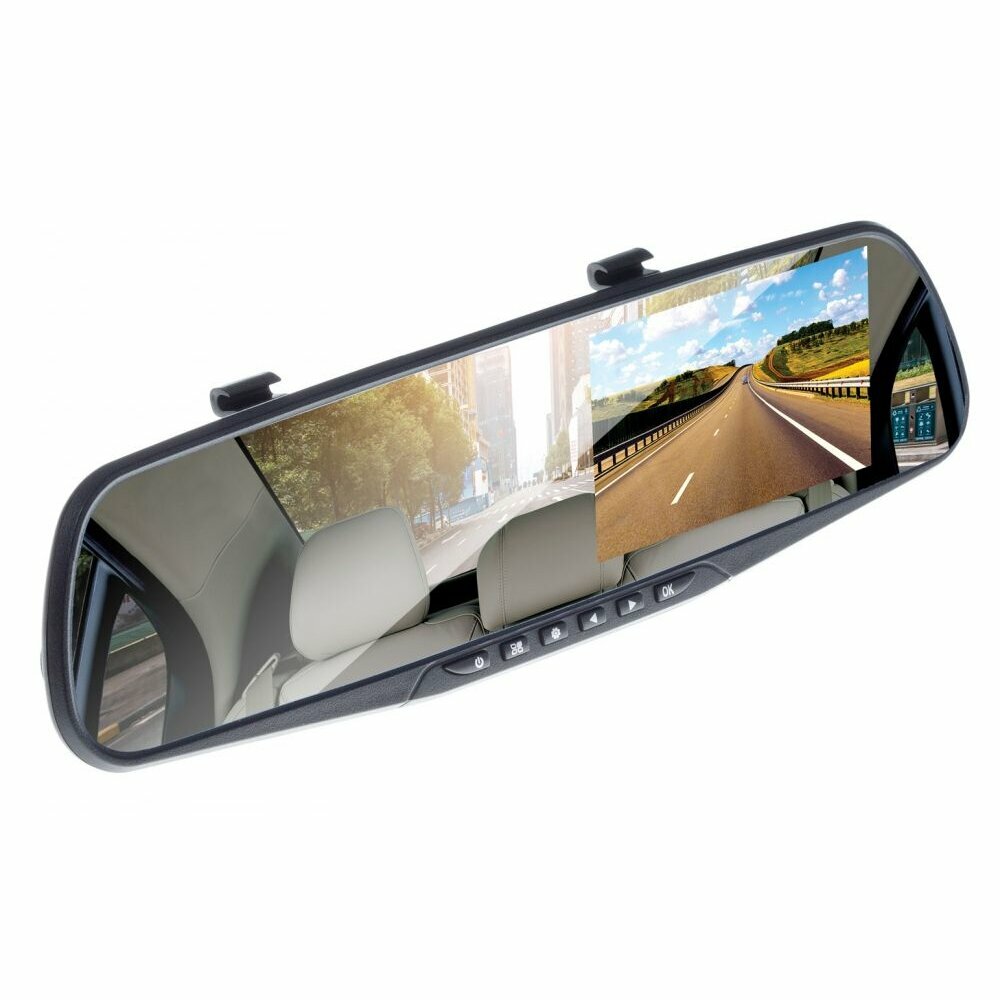 Видеорегистратор DIGMA FreeDrive 303 MIRROR DUAL, 2 камеры, черный