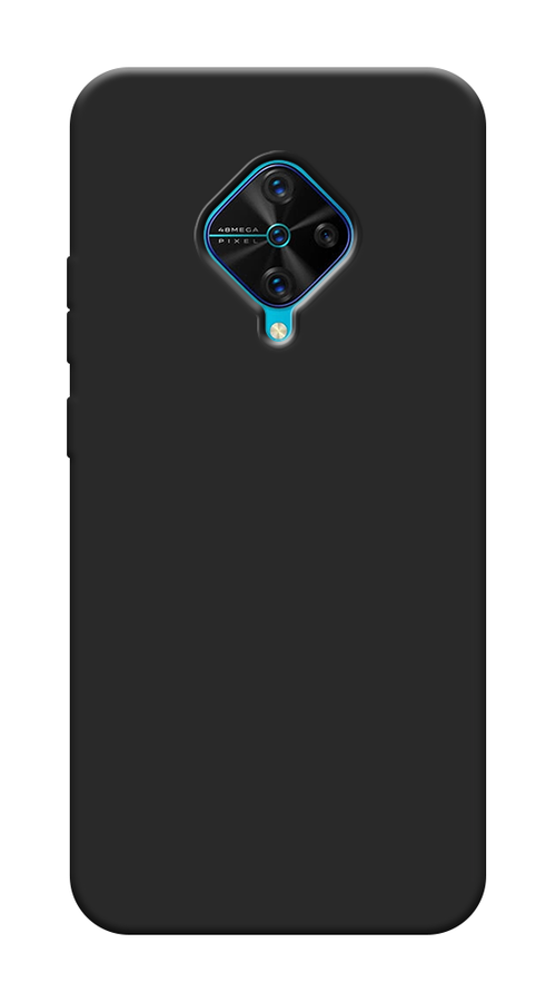 Матовый силиконовый чехол на Vivo V17 / Виво V17 с защитой камеры, черный