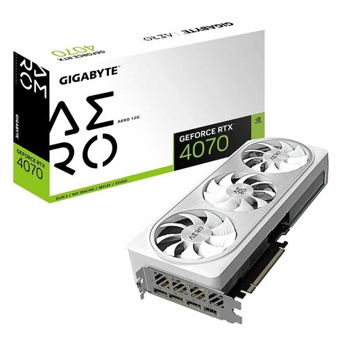 Видеокарта Gigabyte RTX4070 AERO 12GB GDDR6X 192-bit DPx3 HDMI 3FAN RTL 8439000₽