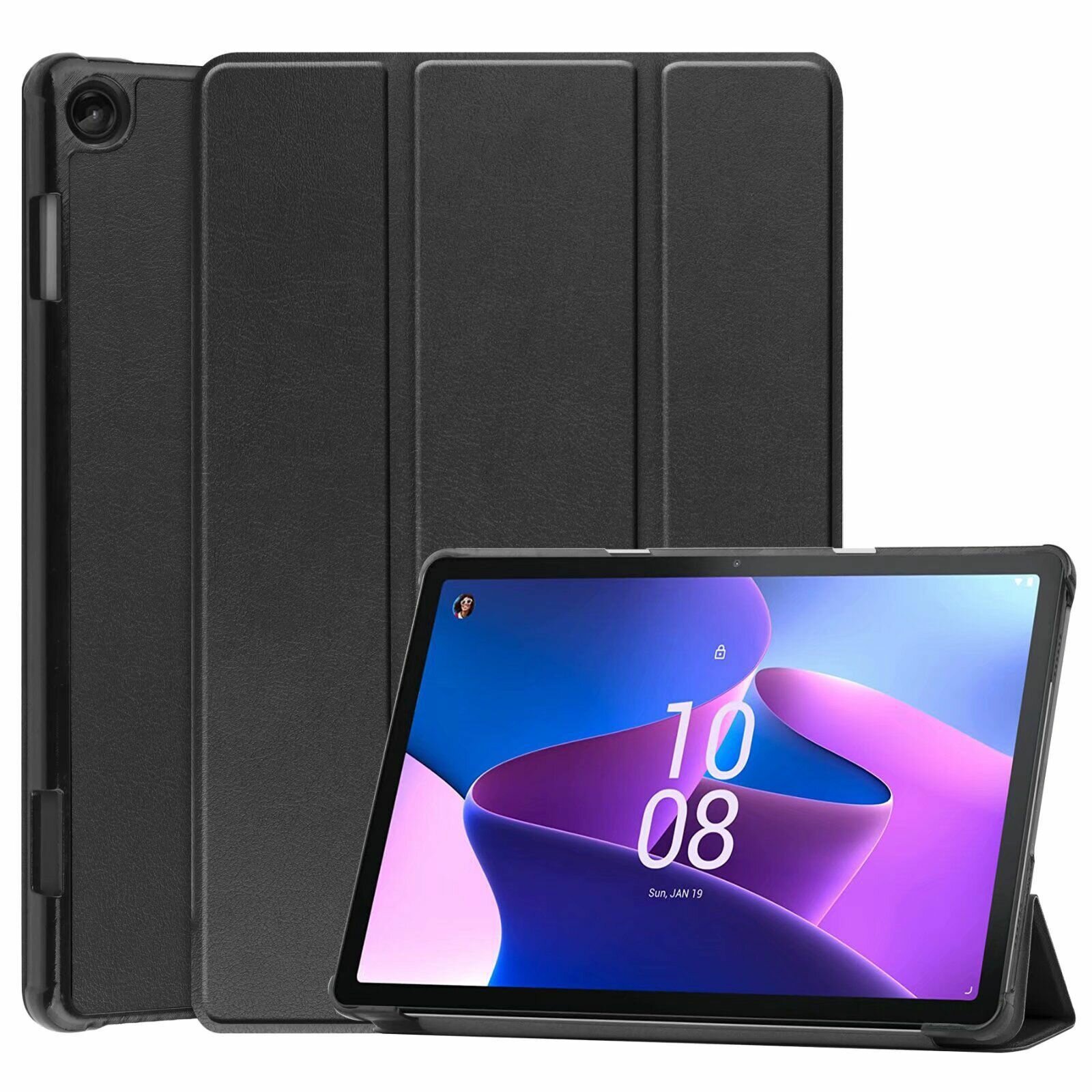 Умный чехол для Lenovo Tab M10 (3rd Gen) 10.1 дюйма, 2022 года, черный