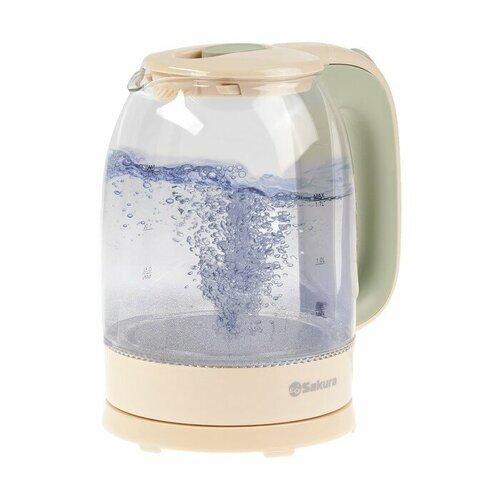 Чайник электрический Sakura SA-2740GR стекло 17 л 2200 Вт бежево-зелёный 261800₽